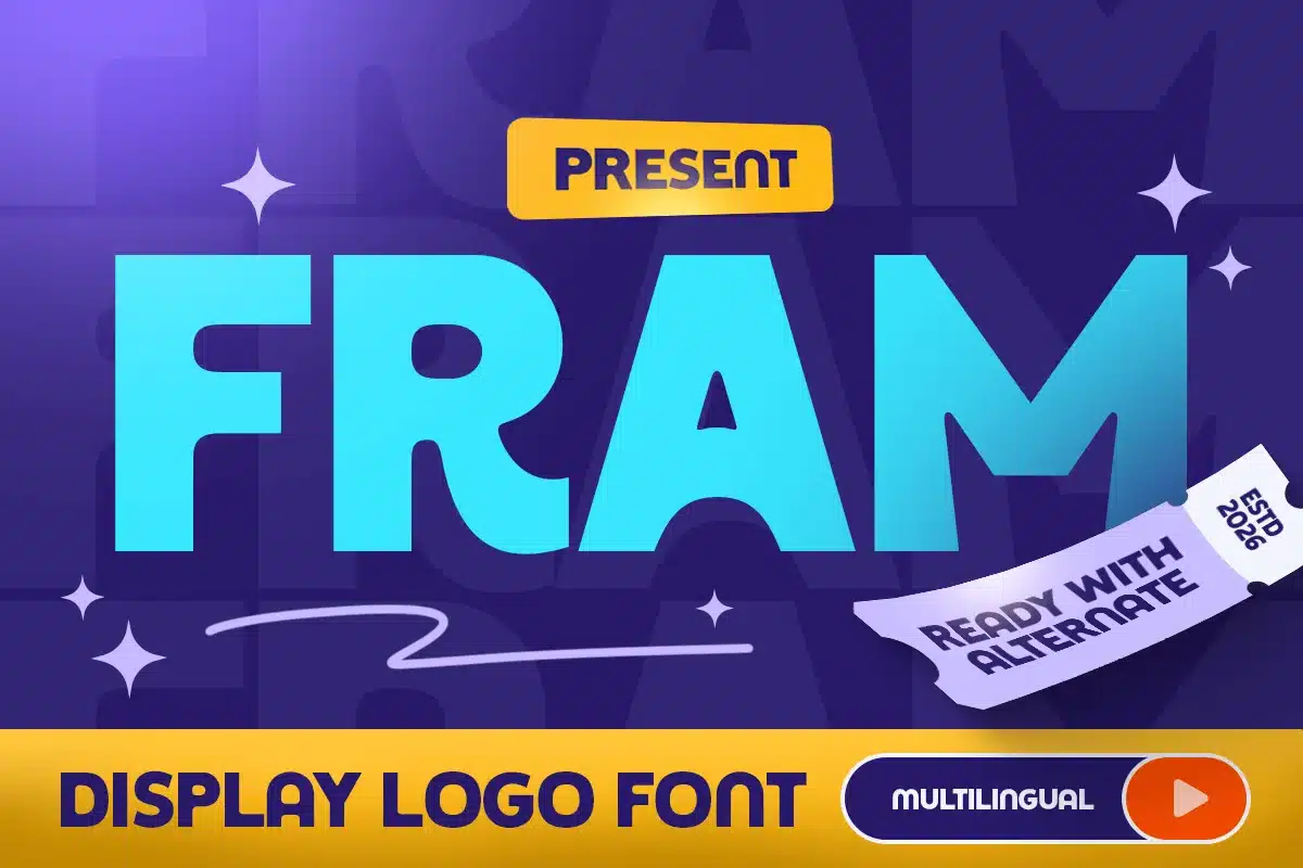 Fram – Display Logo Font font preview