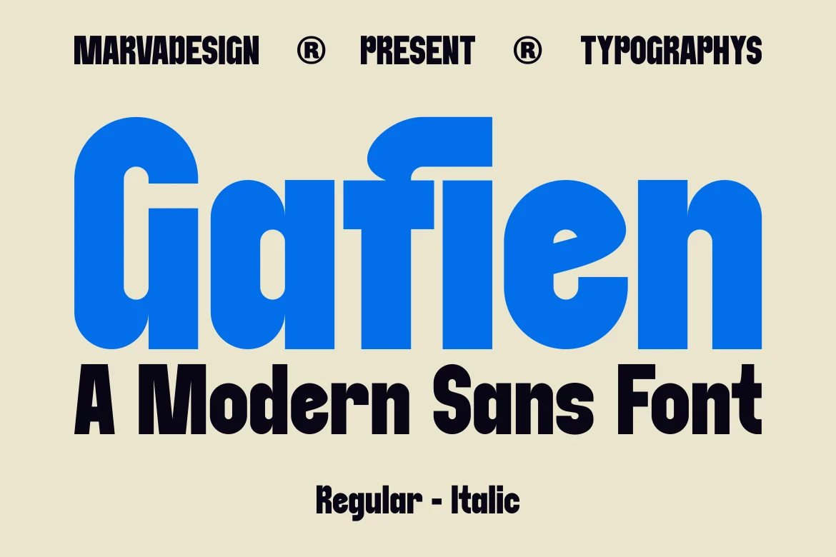 Gafien – A Modern Sans Serif Font font preview