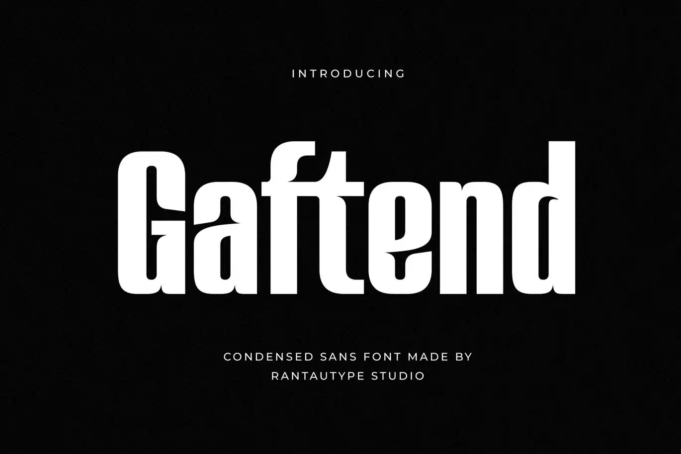 Gaftend Condensed Sans Font font preview