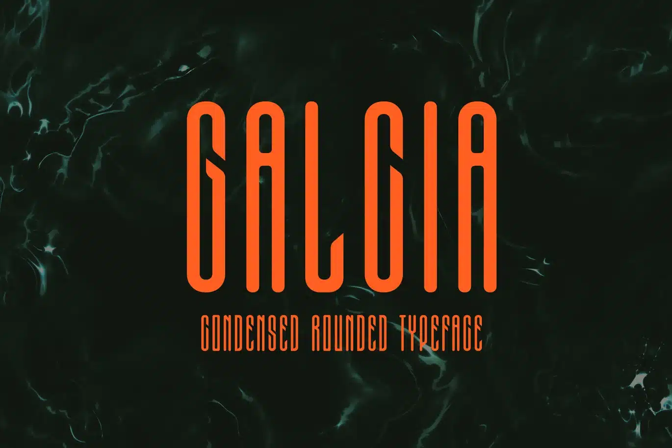 Galcia – Condensed Rounded Typeface Font font preview