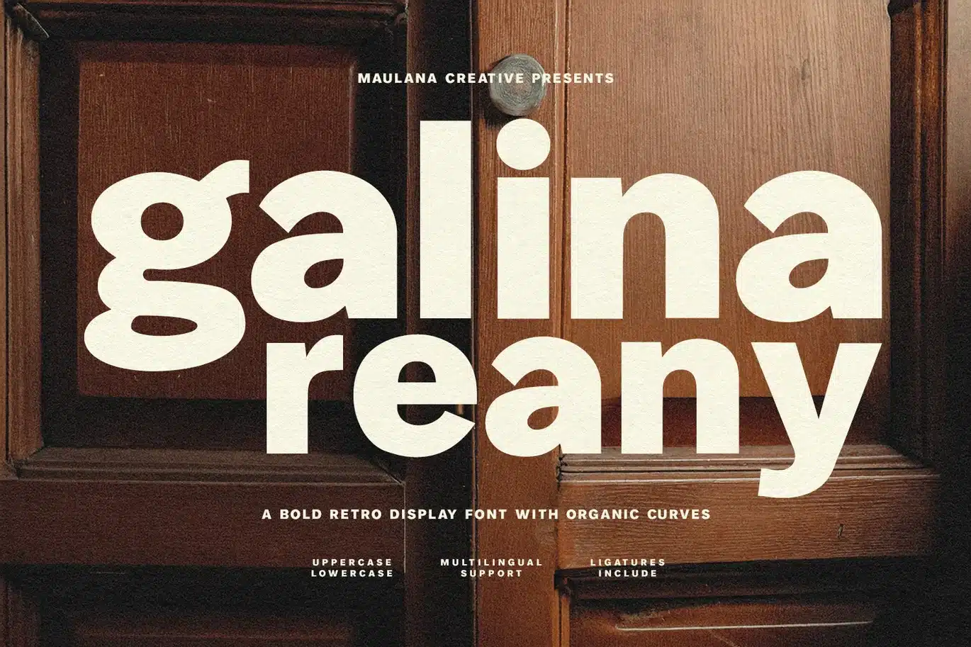 Galina Reany Bold Retro Display Font font preview