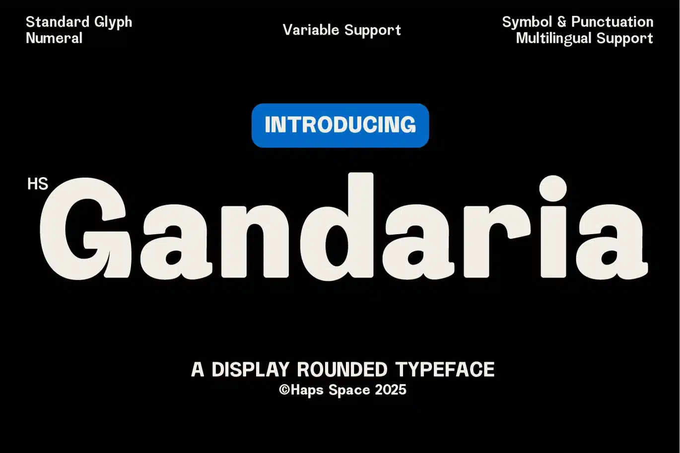 Gandaria Display Typeface Font font preview