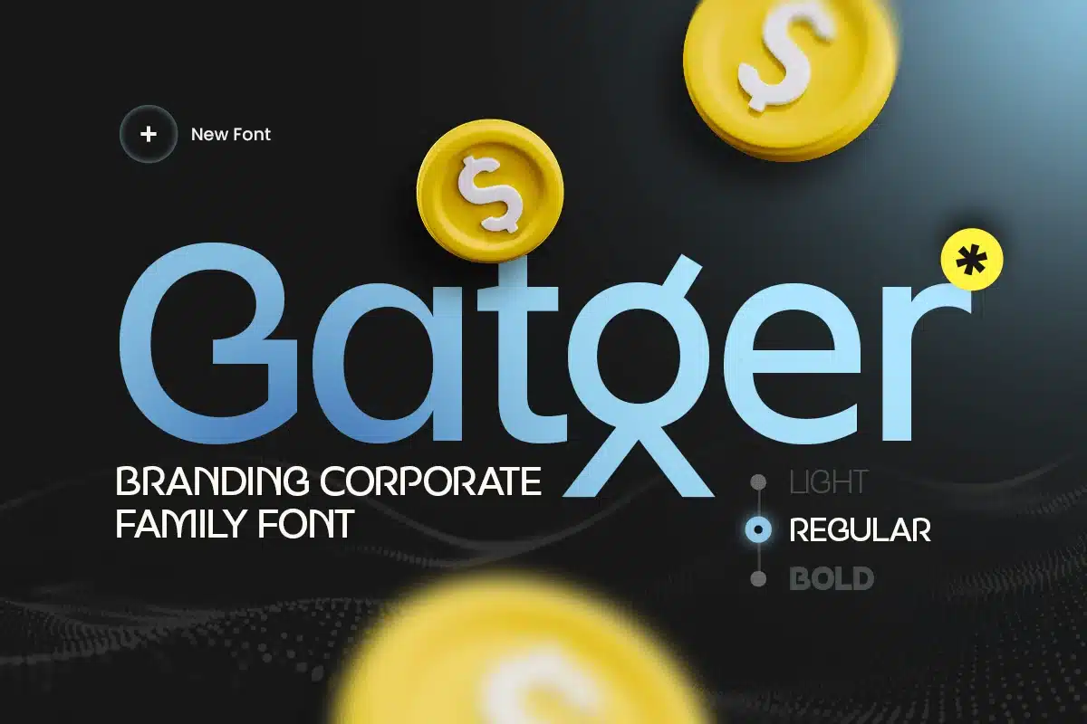 Gatger – Display Branding Corporate Family Font font preview