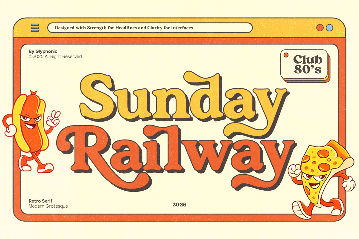 GC Sunday Railway Demo Font font preview