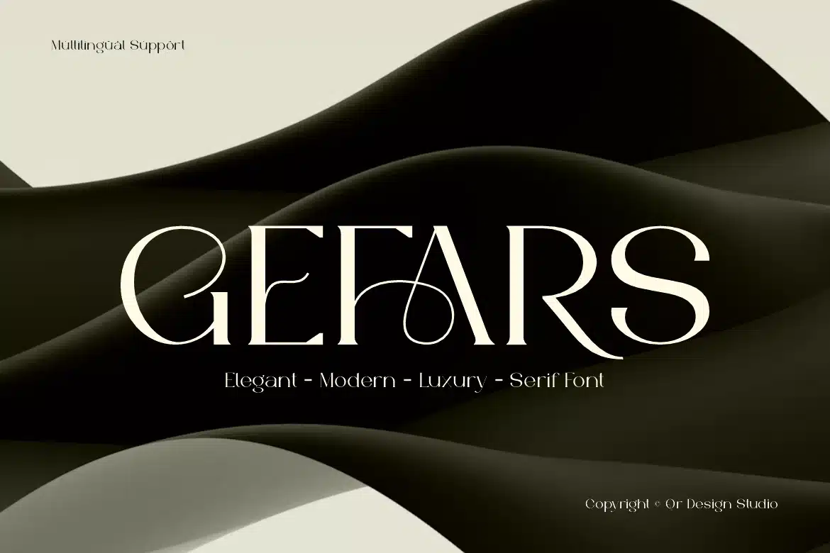 Gefars – Modern Ligature Serif Font font preview