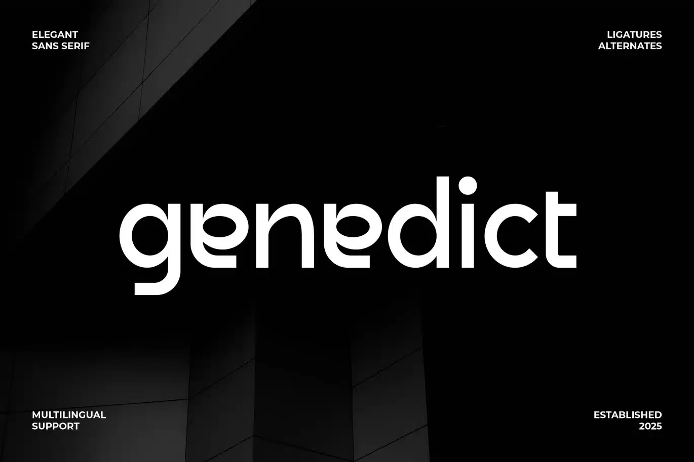 Genedict Logo Sans Font font preview