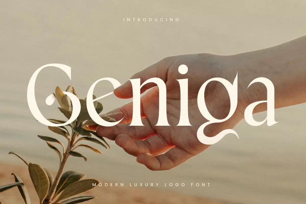 Geniga – Modern Luxury Logo Font font preview