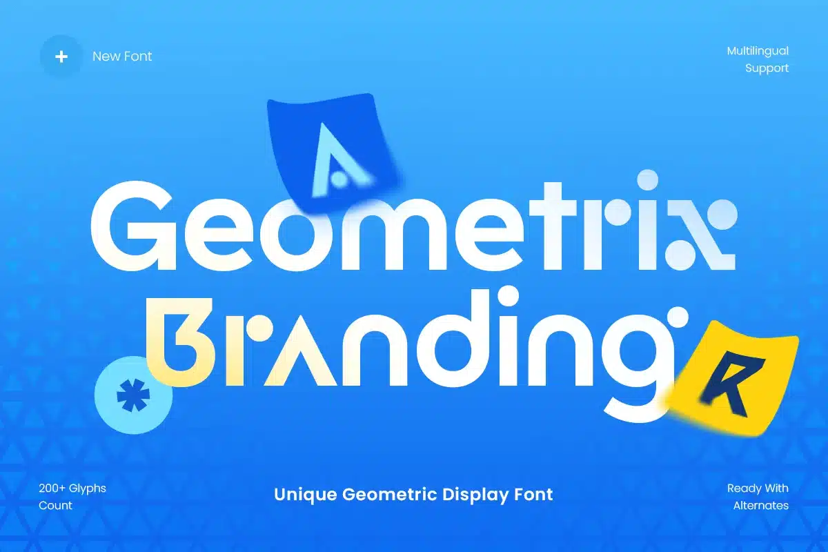 Geometrix Branding – Unique Geometric Logo Font font preview
