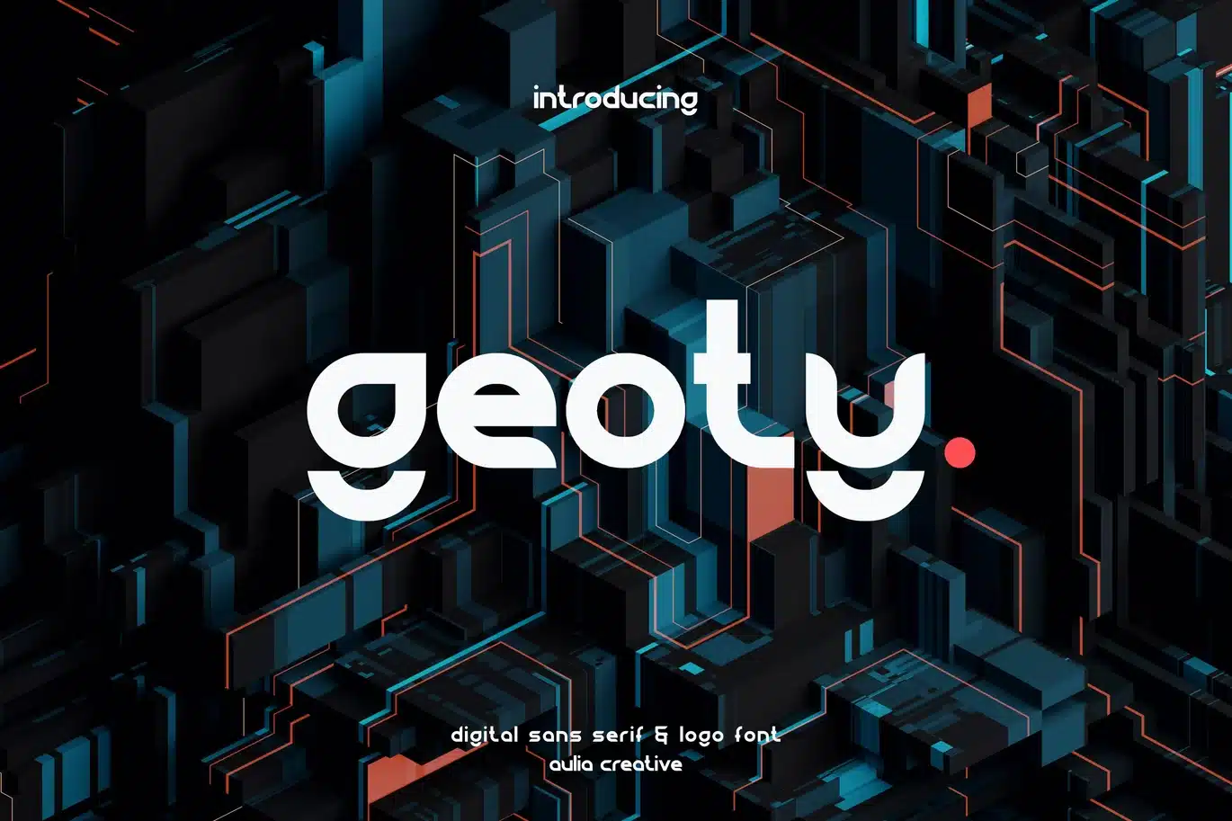 Geoty – Modern Display Digital Logo Typeface Font font preview