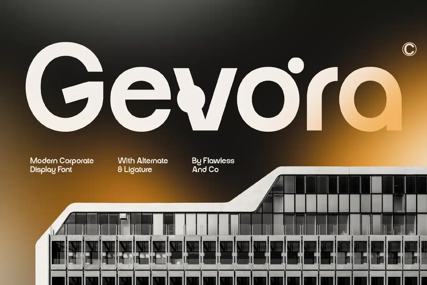 Gevora – Modern Corporate Sans Display Font font preview