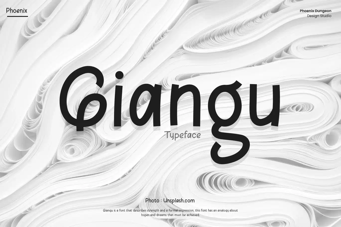 Giangu Typeface Font font preview
