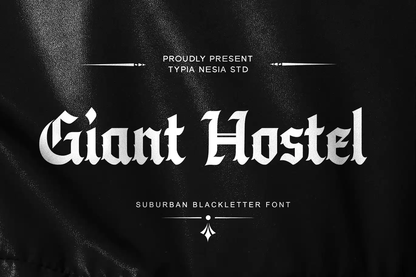 Giant Hostel – SubUrban Blackletter Display Font font preview