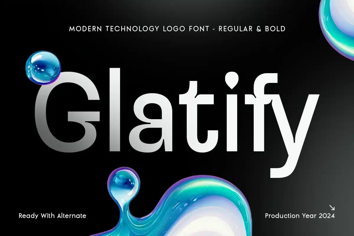 Glatify – Modern Logo Font font preview
