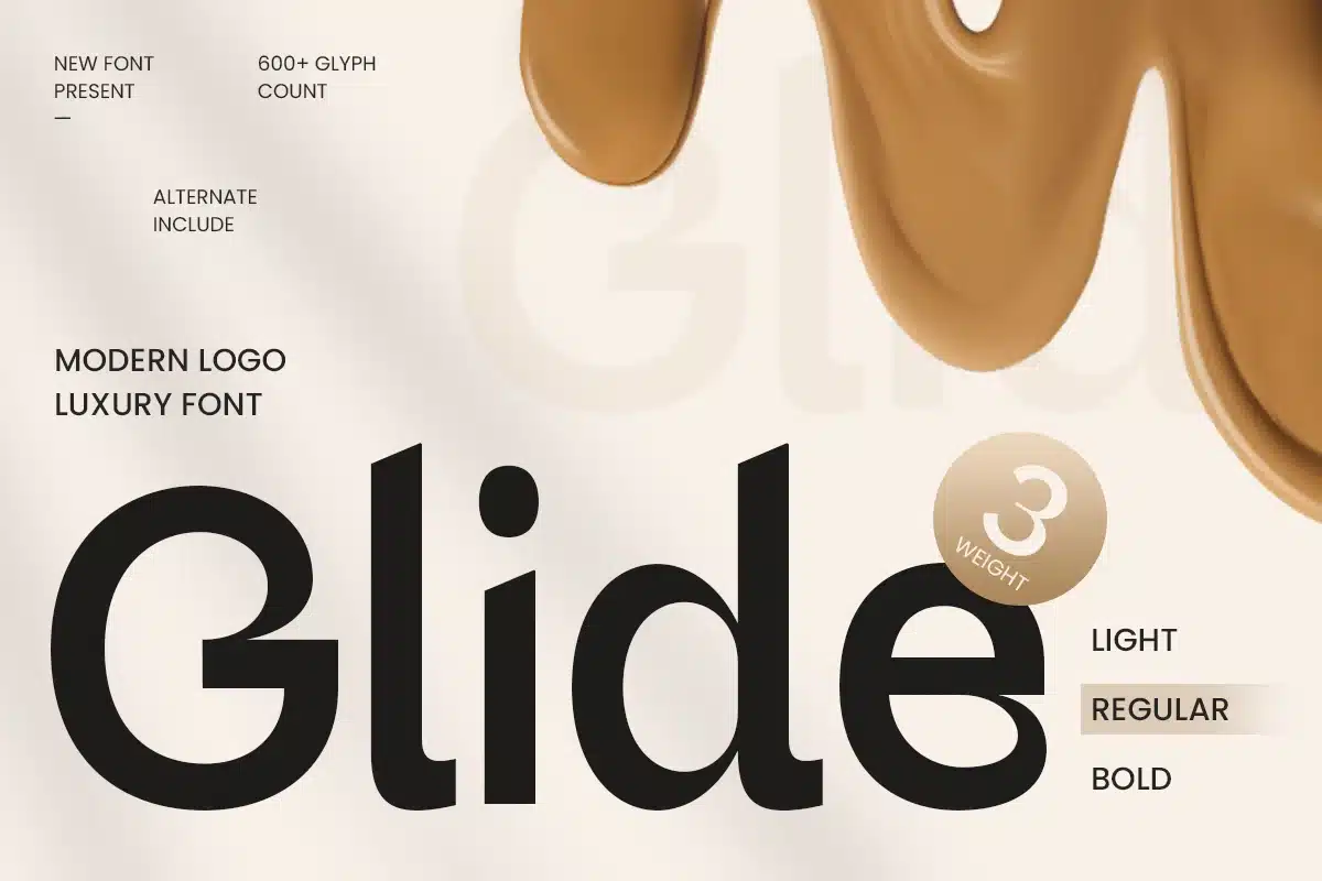 Glide – Modern Branding Logo Font Family font preview