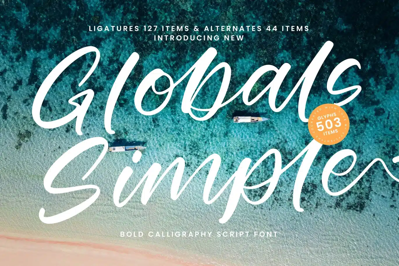 Globals Simple – Bold Calligraphy Script Font font preview