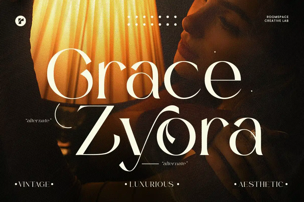 Grace Zyora – Luxury Modern Logo Branding Font font preview