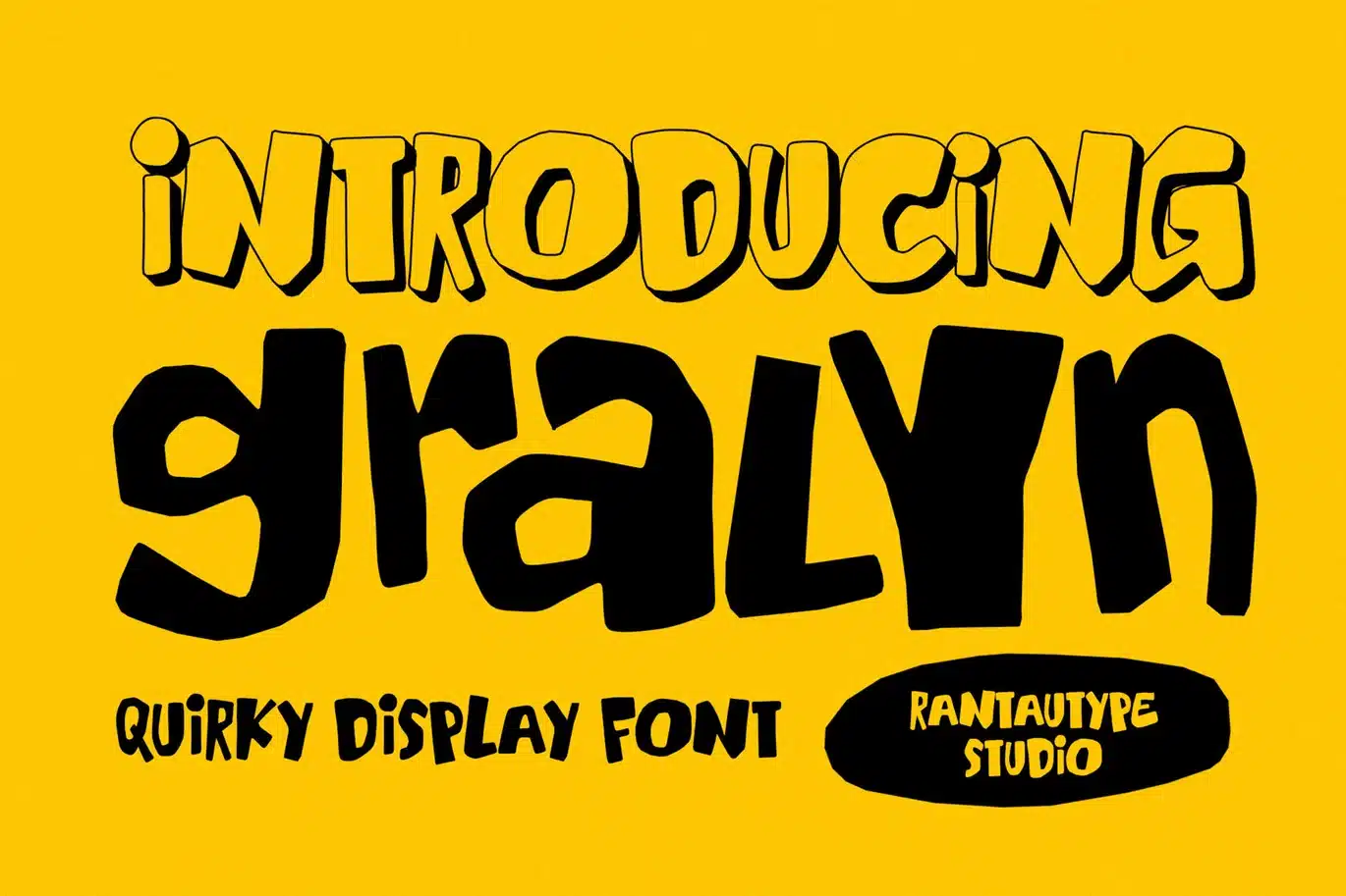 Gralyn Quirky Display Font font preview