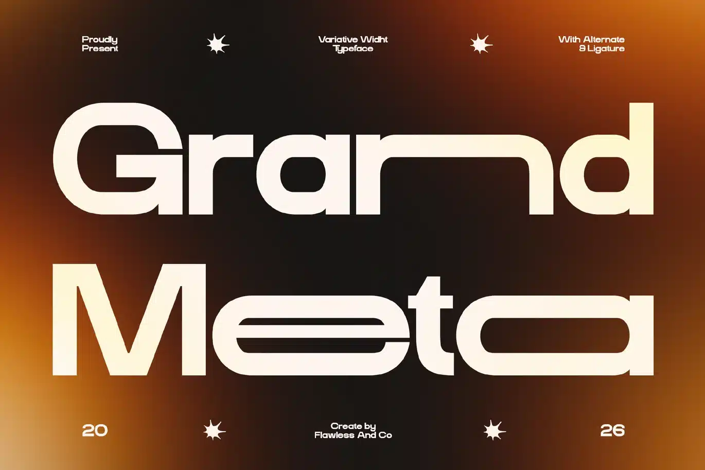 Grand Meta – Variative Width Sans Serif Font font preview