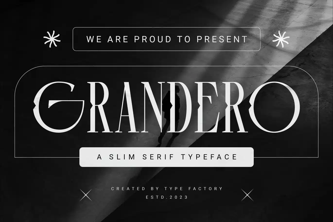 Grandero – A Slim Serif Typeface Font font preview