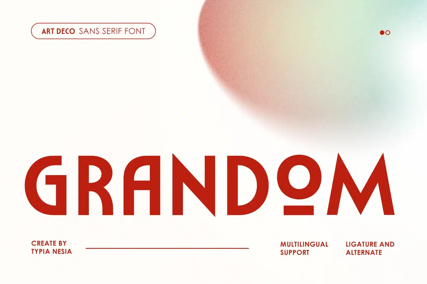 Grandom – Bold Modern Art Deco Logo Font font preview