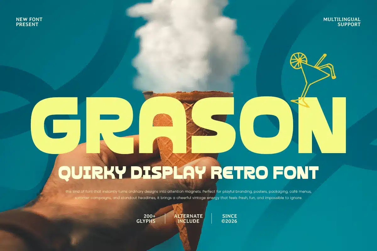 Grason – Quirky Display Retro Font font preview