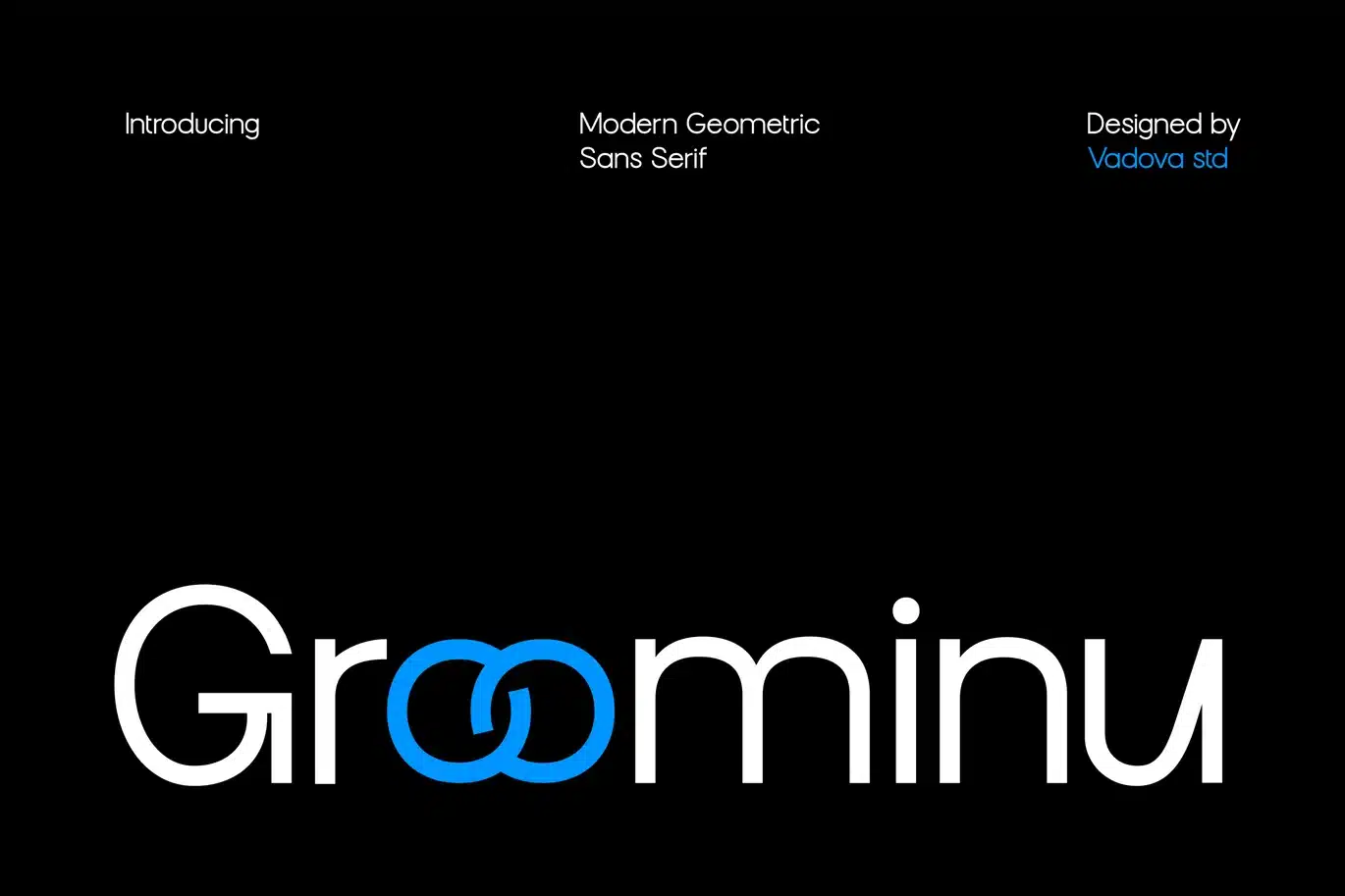Groominu Modern Geometric Sans Serif Font font preview