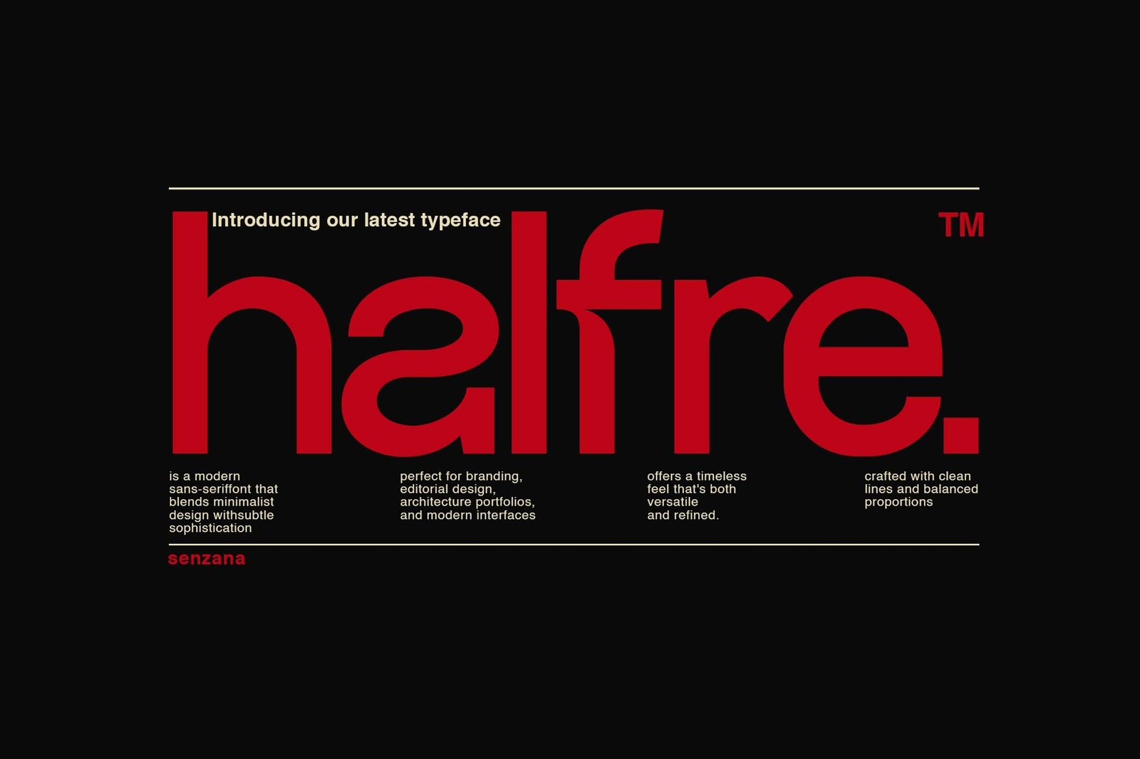 Halfre Font font preview