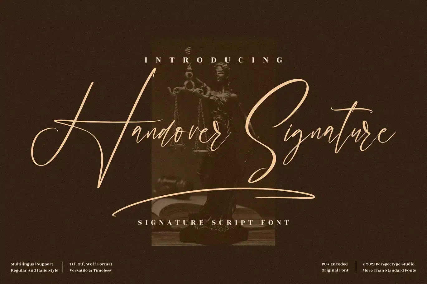 Handover Signature Font font preview