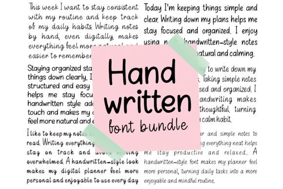 Handwritten Font Bundle Font font preview