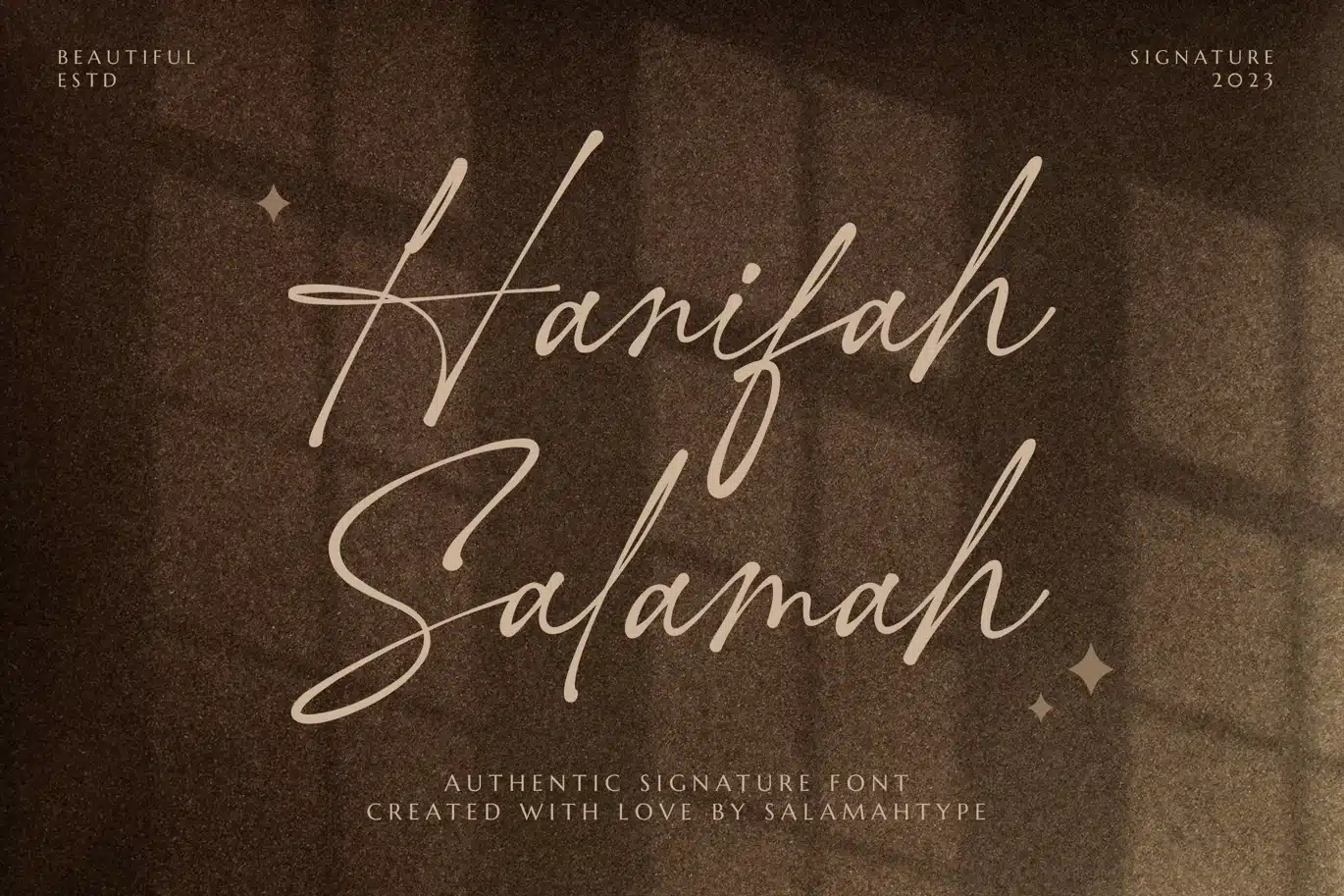 Hanifah Salamah Signature Font font preview