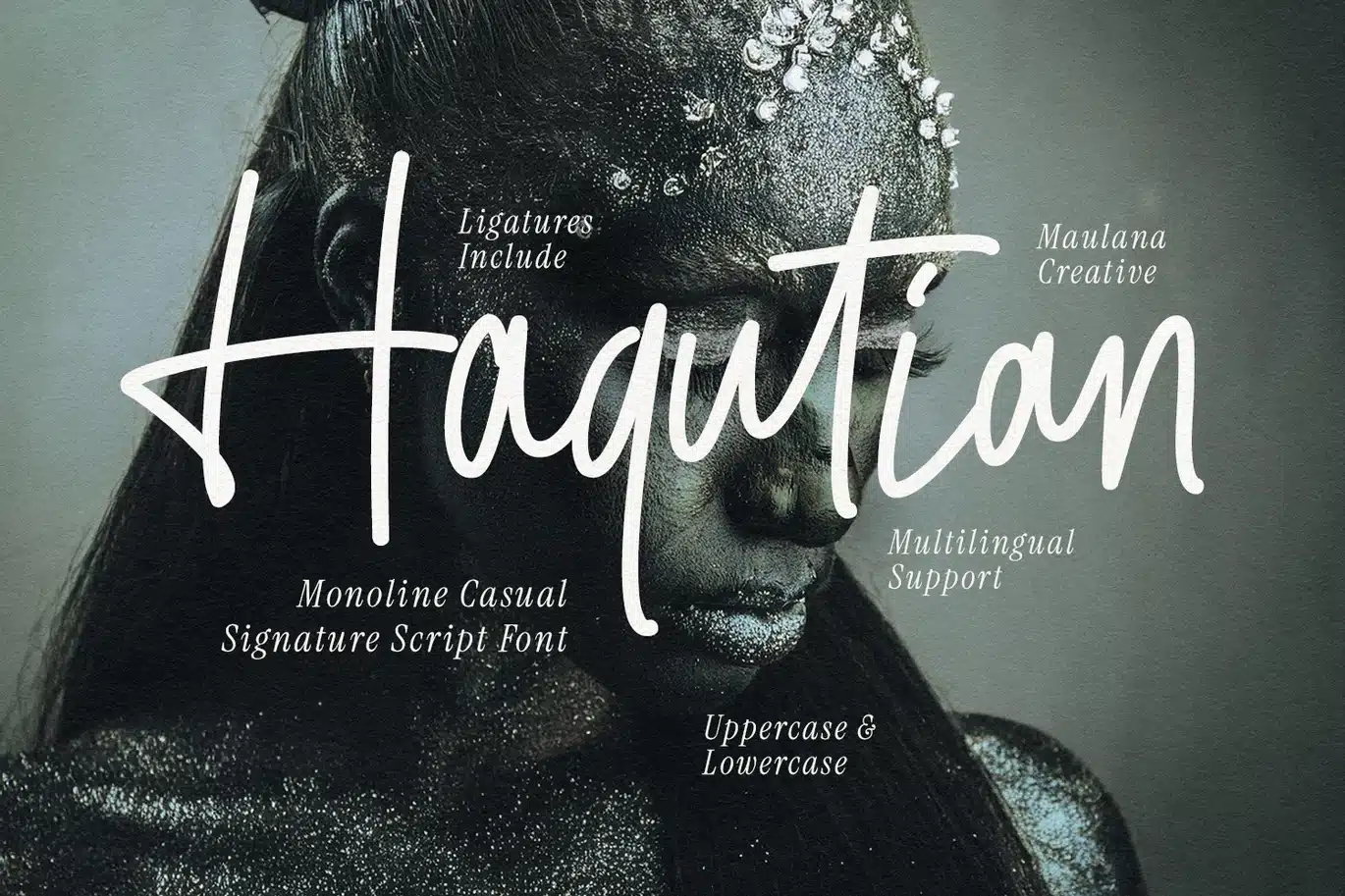 Haqutian Monoline Casual Signature Font font preview