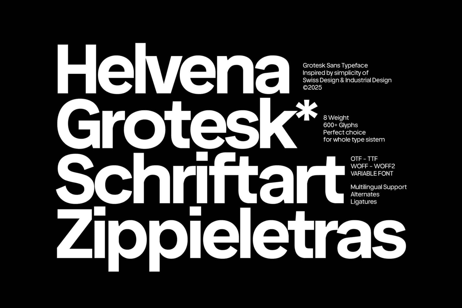 Helvena Grotesk – Modern Bold Brand Identity Font font preview