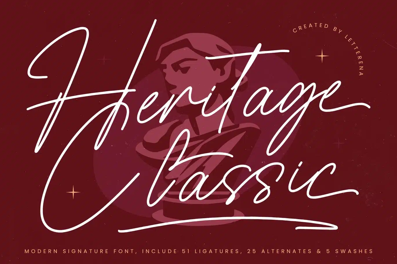 Heritage Classic Modern Signature Font font preview