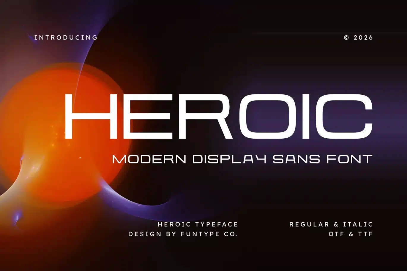 Heroic – Modern Display Sans Font font preview