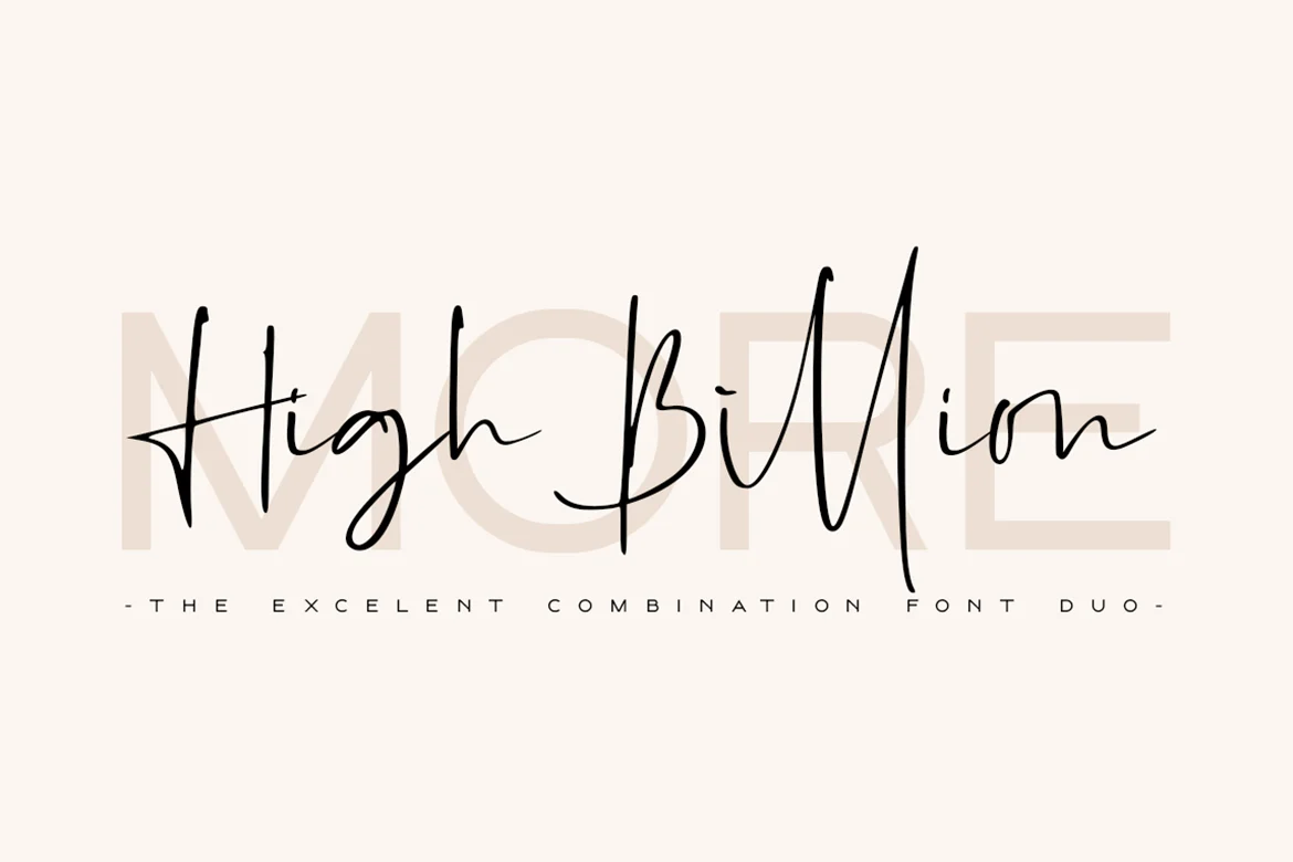 High Billion Font font preview