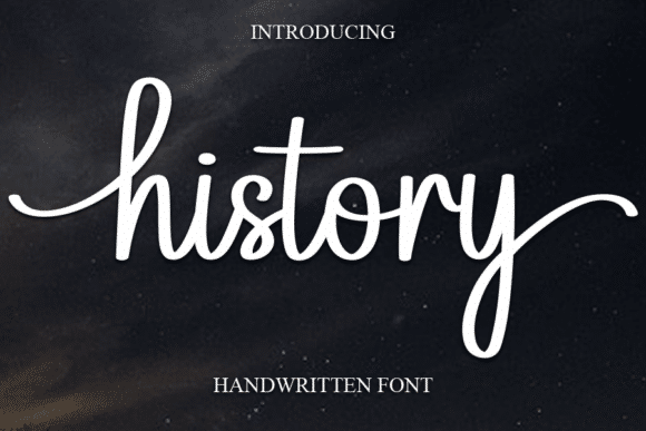 History Font font preview