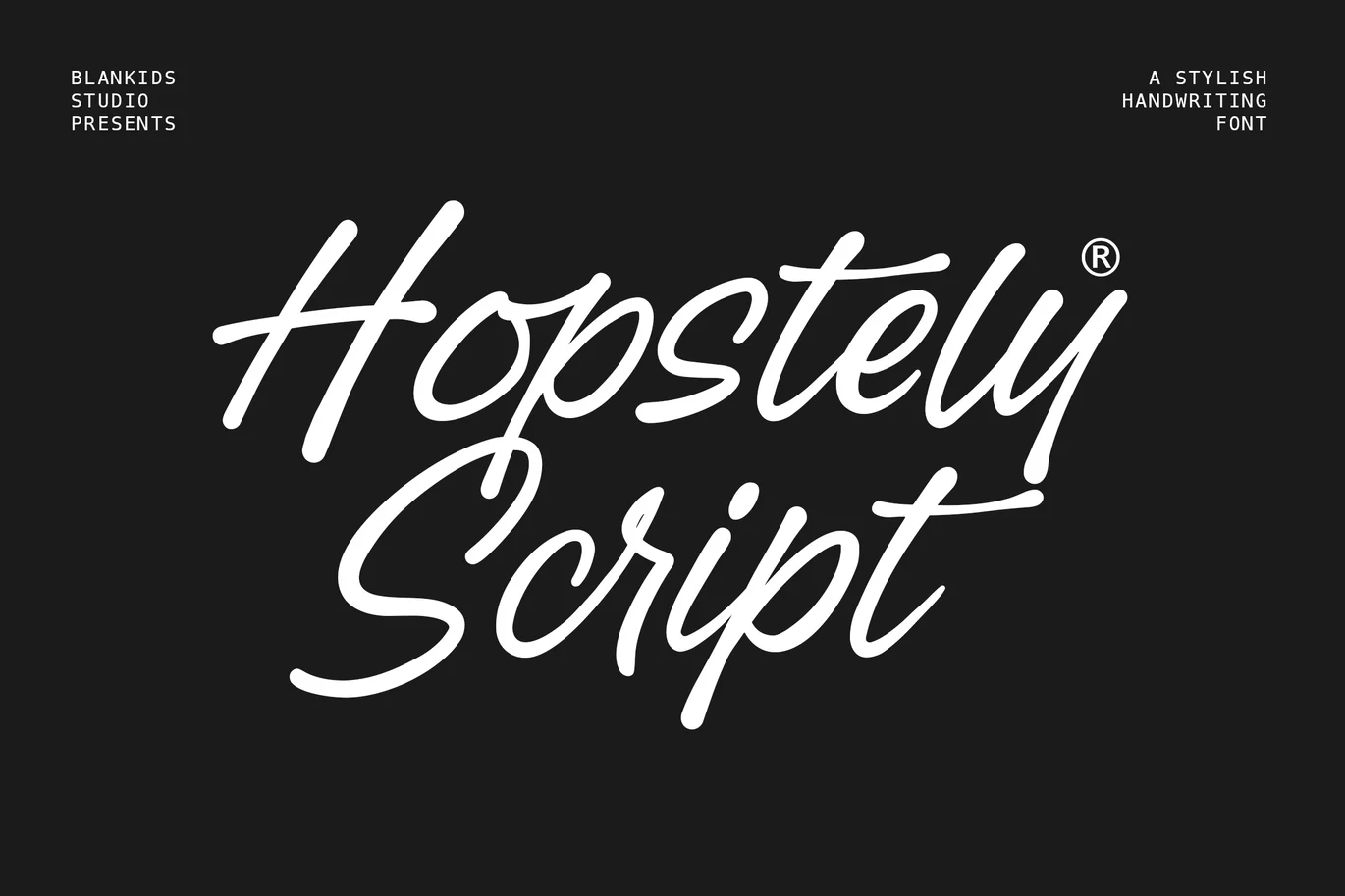 Hopstely a Stylish Handwritten Font font preview