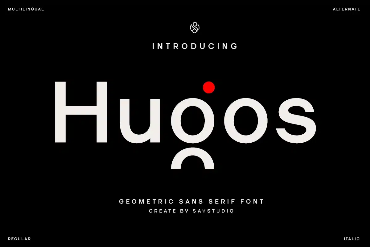 Hugos – Geometric Sans Typeface Font font preview