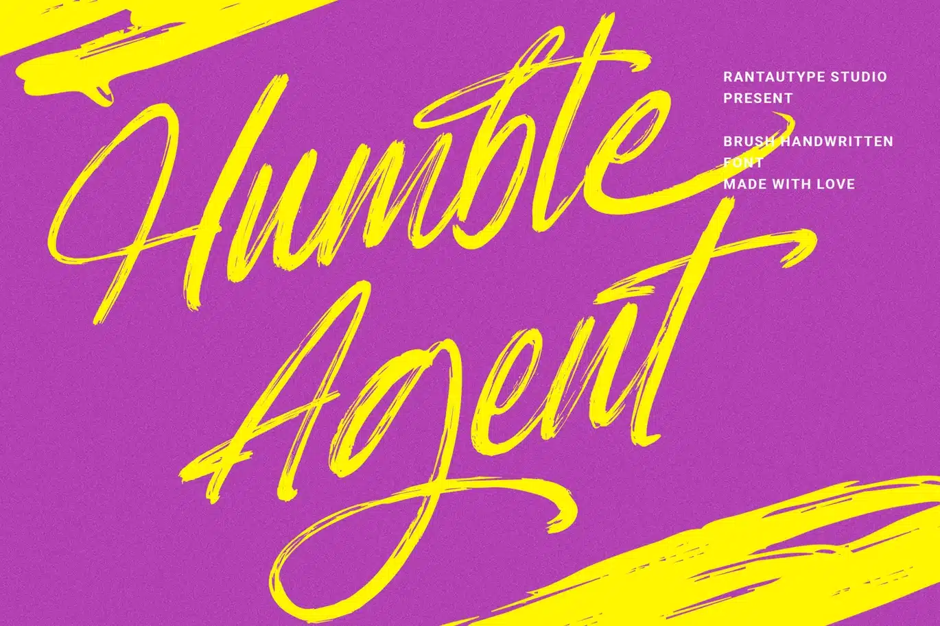 Humble Agent Brush Handwritten Font font preview