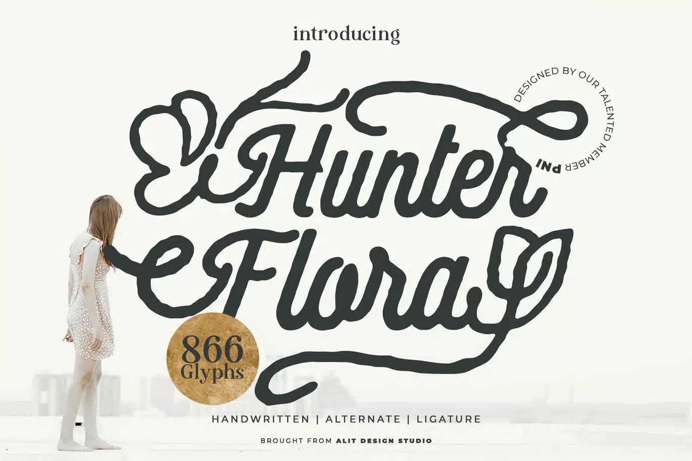 Hunter Flora Typeface Font font preview
