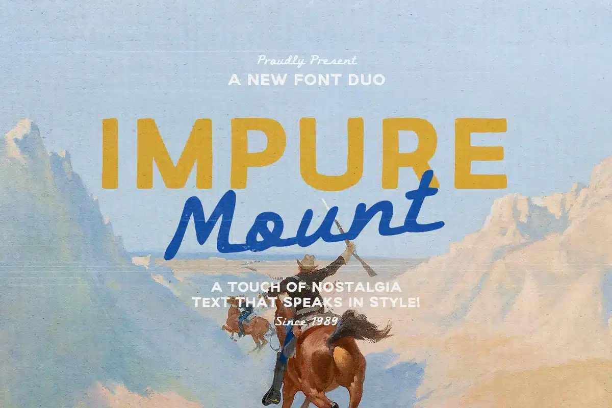 Impure Mount – Nostalgic Font Duo font preview