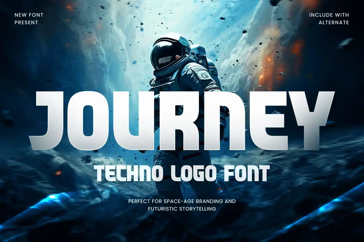 Journey – Techno Logo Font font preview