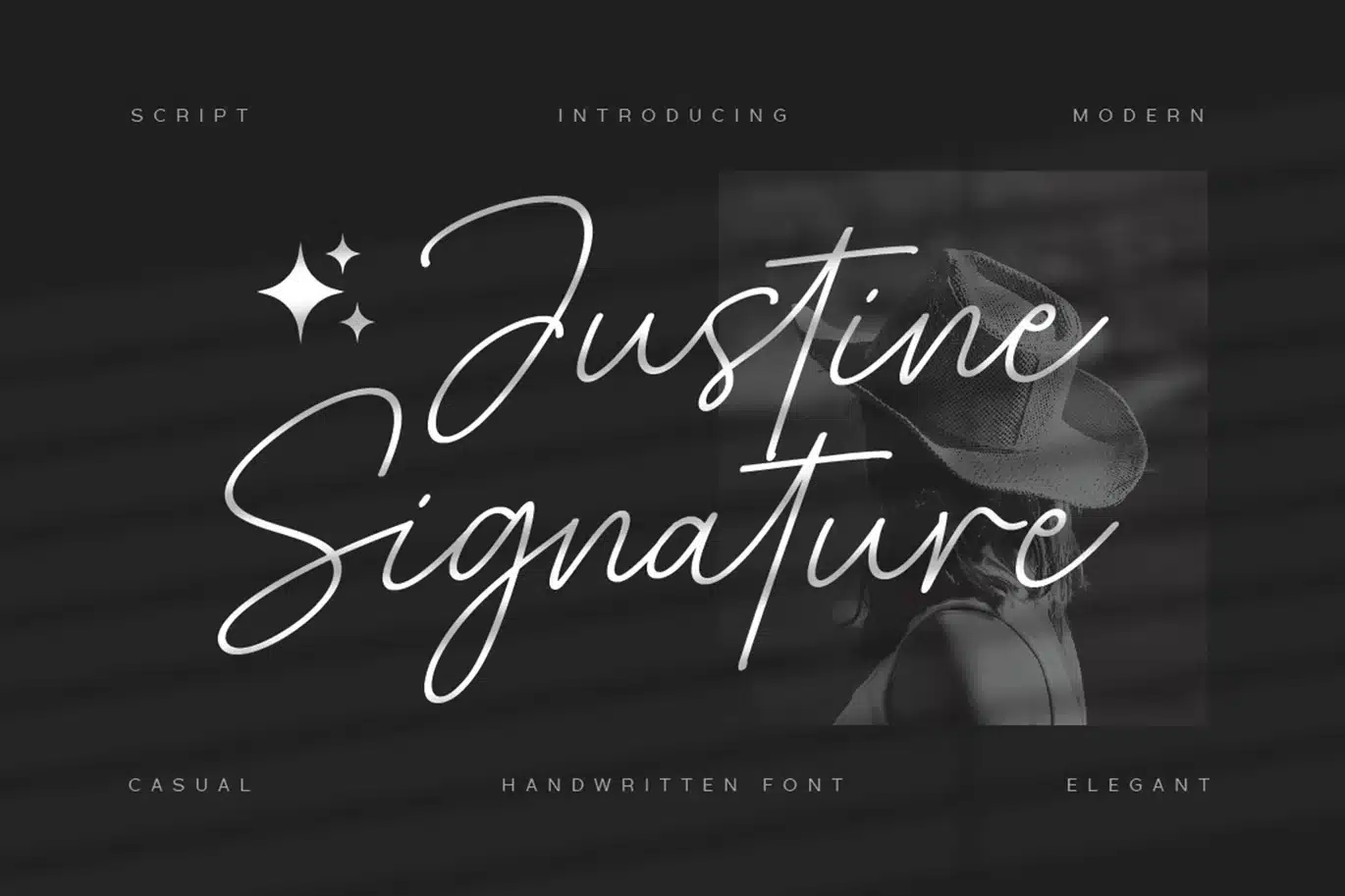 Justine Signature Script Font font preview