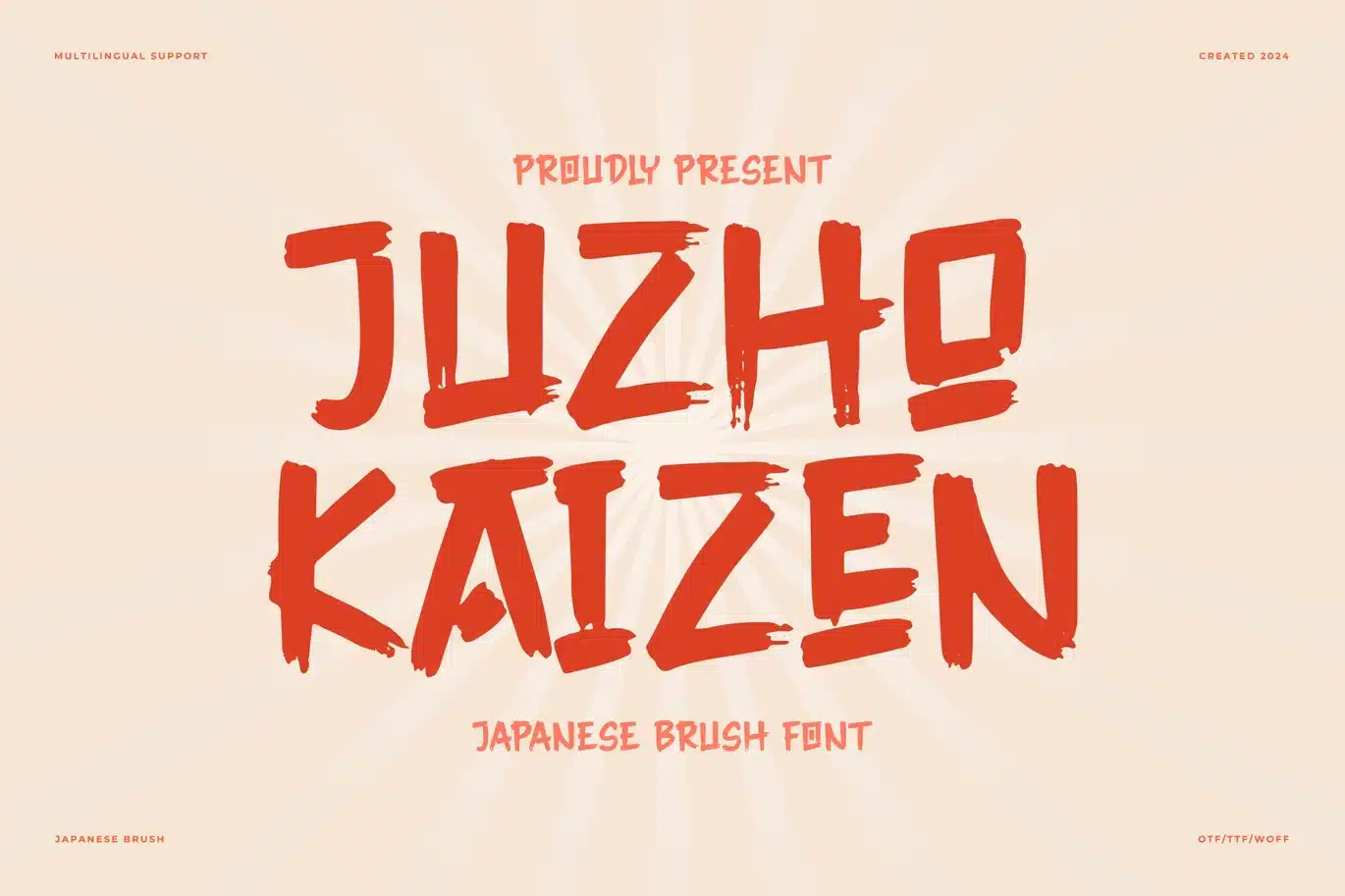 Juzho Kaizen | Japanese Brush Font font preview