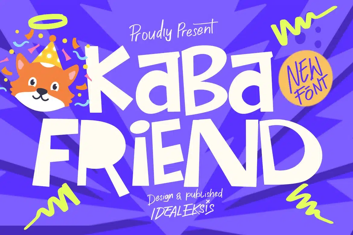 Kaba Friend – Playful Display Font font preview