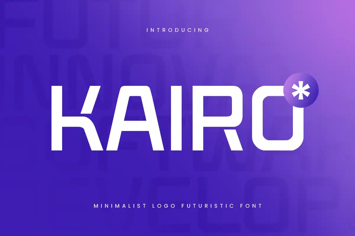Kairo – Minimalist Logo Futuristic Font font preview