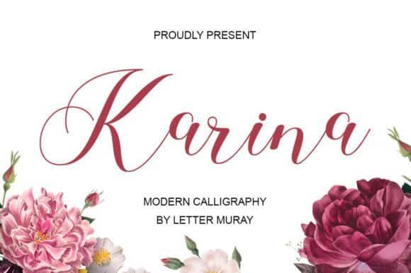 Karina Font font preview