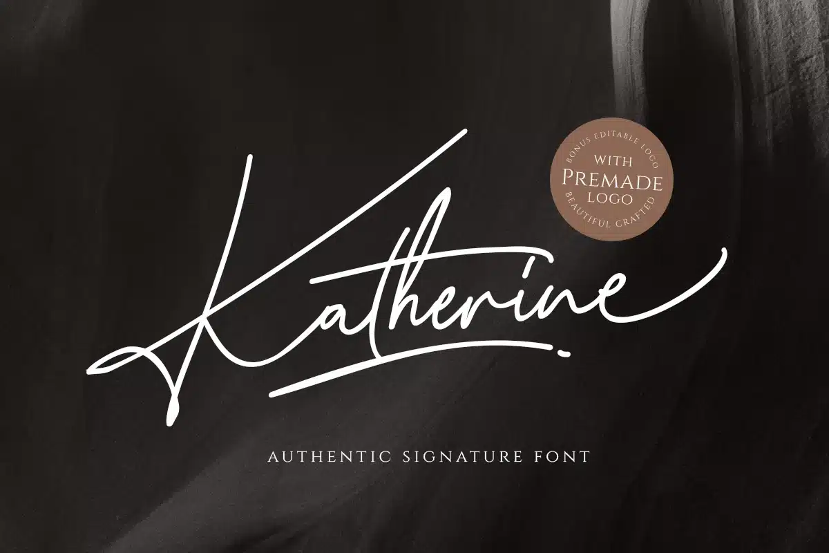 Katherine Script (+Premade Logo) Font font preview