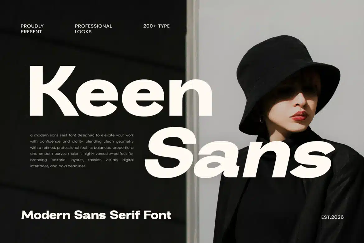 Keensans – Modern Geometric Sans Serif Font font preview