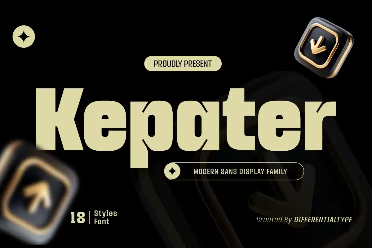 Kepater – Display Sans Family Font font preview